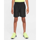 The Nike Boys' Multi Dri-FIT Training Shorts in Black and Volt Green