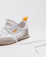 Oncept Women's Tokyo Sneakers in White Cloud colorway, softness detail
