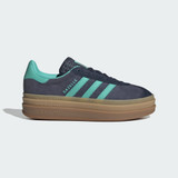 The Adidas Women's Gazelle Bold Shoes in Shadow Navy