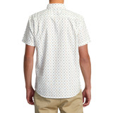 The RVCA Men's That'll Do Short Sleeve Shirt in Antique White