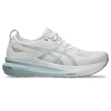 The Asics Women's Gel-Kayano 31 Running Shoes in White/Dolphin Grey