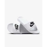 Nike Men's Victori One Slides White and Black sole view
