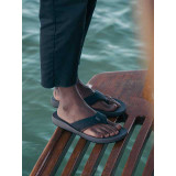 The Sanuk Men's Cosmic Seas Mesh Flip Flops in Dark Grey