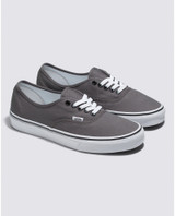 The Vans Men's Authentic Shoes in Pewter Grey and White