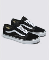 Vans Women's Old Skool Shoes Black and White side view
