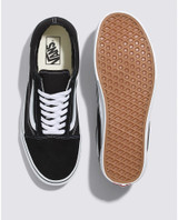 Vans Women's Old Skool Shoes Black and White top view