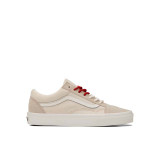 The Vans Women's Old Skool Shoes in Lace Pink and White