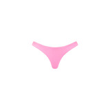 Kulani Kinis Women's Minimal Full Coverage Bikini Bottoms in the colorway Taffy Pink Ribbed