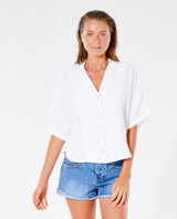 Rip Curl Women's Premium Surf Button Top in White colorway
