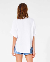 Rip Curl Women's Premium Surf Button Top in White colorway