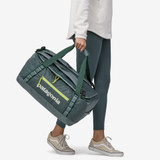 Patagonia Black Hole 40L Duffel Bag in Nouveau Green back view