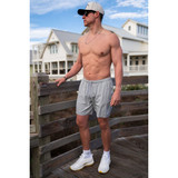 The Burlebo Men's Athletic Performance Shorts in Heather Light grey