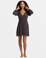 Billabong Women's In Ur Dreams Mini Dress in Black Sands colorway