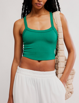 FP Movement Women's All Clear Solid Cami in Green Glow