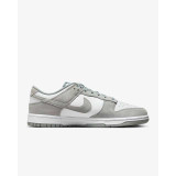 The Nike Men's Dunk Low Retro Shoes in White and Grey