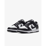 Nike Women's Dunk Low Retro Shoes in White and Black, back view