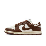 The Nike Women's Dunk Low Retro Shoes in White and Brown