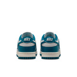 The Nike Women's Dunk Low Retro Shoes in Blue Green and White