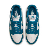 The Nike Women's Dunk Low Retro Shoes in Blue Green and White