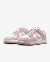 The Nike Women's Dunk Low Retro Shoes in White and Particle Rose