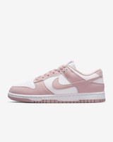 The Nike Women's Dunk Low Retro Shoes in White and Particle Rose