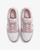The Nike Women's Dunk Low Retro Shoes in White and Particle Rose