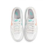 The Nike Big Kids' Dunk Low Shoes in White and Crimson