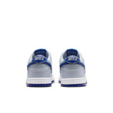The Nike Big Kids' Dunk Low Shoes in Summit White and Deep Royal