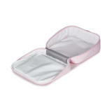 Jansport Lunch Break Lunch Box in pink ice, angled detail view