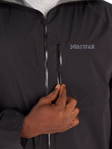 The Marmot Men's Superalloy Bio Rain Jacket in Black