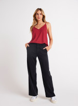 Bella Dahl Women's Sydney Wide Leg Pants in Black colorway