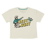 Sendero Provisions Women's Best In The West Crop Tee in Vintage White