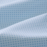 Mizzen+Main Men's Leeward Short Sleeve Dress Shirt in Light Blue detail view