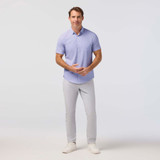 Mizzen+Main Men's Leeward Short Sleeve Dress Shirt in Pink Salt Retro Boomerang