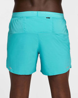 Nike Men's Dri-FIT Stride 5 inch Brief-Lined Running Shorts in Dusty Cactus/Reflective Silver