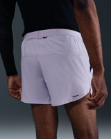 The Nike Men's Dri-FIT Stride 5 inch Brief-Lined Running Shorts in Hydrangeas