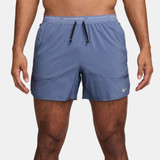 The Nike Men's Dri-FIT Stride 5 inch Brief-Lined Running Shorts in World Indigo