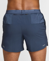 The Nike Men's Dri-FIT Stride 5 inch Brief-Lined Running Shorts in Thunder Blue