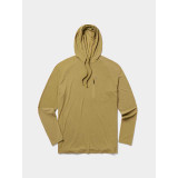 The Duck Camp Men's Lightweight Performance Drirelease Hoodie in Wheat Brown