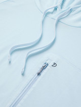 The Duck Camp Men's Lightweight Performance Drirelease Hoodie in Icewater Blue