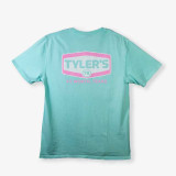 TYLER'S Gas Logo Tee Arctic Blue back view - Ft. Worth