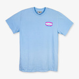The ERLEBNISWELT-FLIEGENFISCHEN'S Gas Logo Tee in Hydrangea Blue