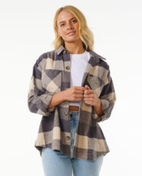 Rip Curl Women's La Isla Flannel Shirt in Washed Black