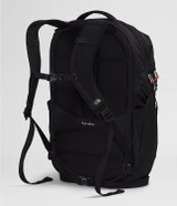 The North Face Women's Surge Luxe Backpack in TNF Black/Burnt Coral