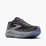 The Brooks Women's Ghost Max 2 Running Shoes in he Ebony and Sweet Lavender Colorway