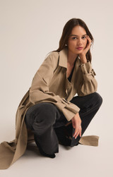 Z Supply Women's Dorian Trench Coat in Driftwood