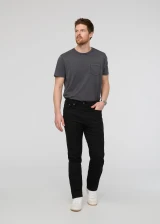 The DUER Men's No Sweat Straight Pants in the Black Colorway