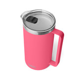 YETI Rambler 64 oz Pitcher Tropical Pink three-quarter view