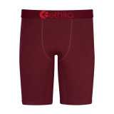 Ethika Men's Solid Staple Boxer Briefs Red front view