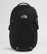The North Face Women's Recon Luxe Backpack in TNF Black/Burnt Coral